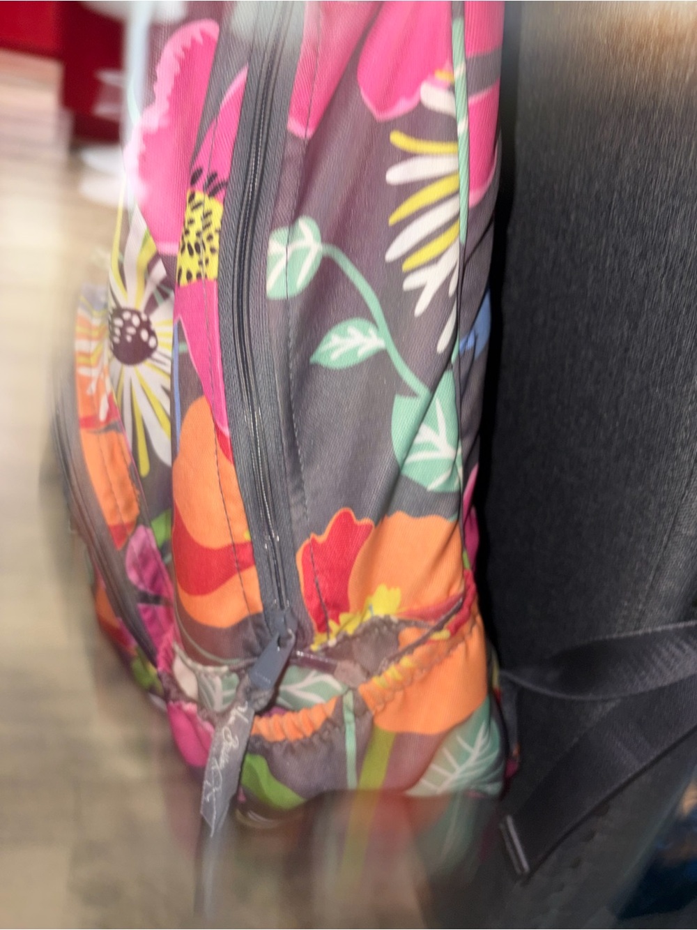 Vera Bradley Lighten Up Campus Backpack in Jazzy Blooms - Picture 9 of 14